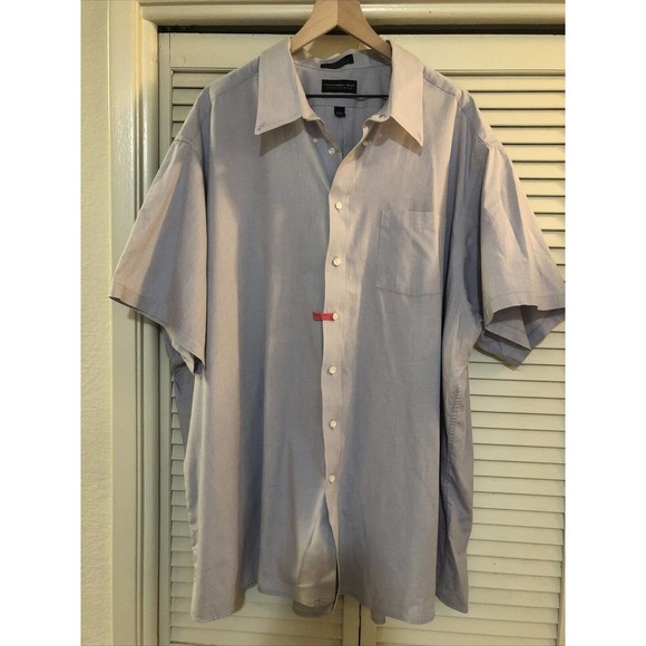 Christopher Hart Button Up Shirt Men's Size 21/22 Tall Short Sleeve - Picture 1 of 7